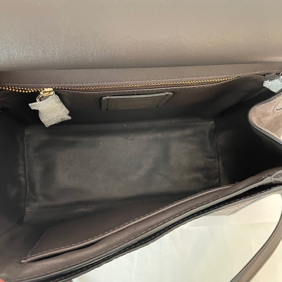 Coach Drifter Top Handle Leather Suede Chestnut Gray 38388 Shoulder Bag - Picture 14 of 16